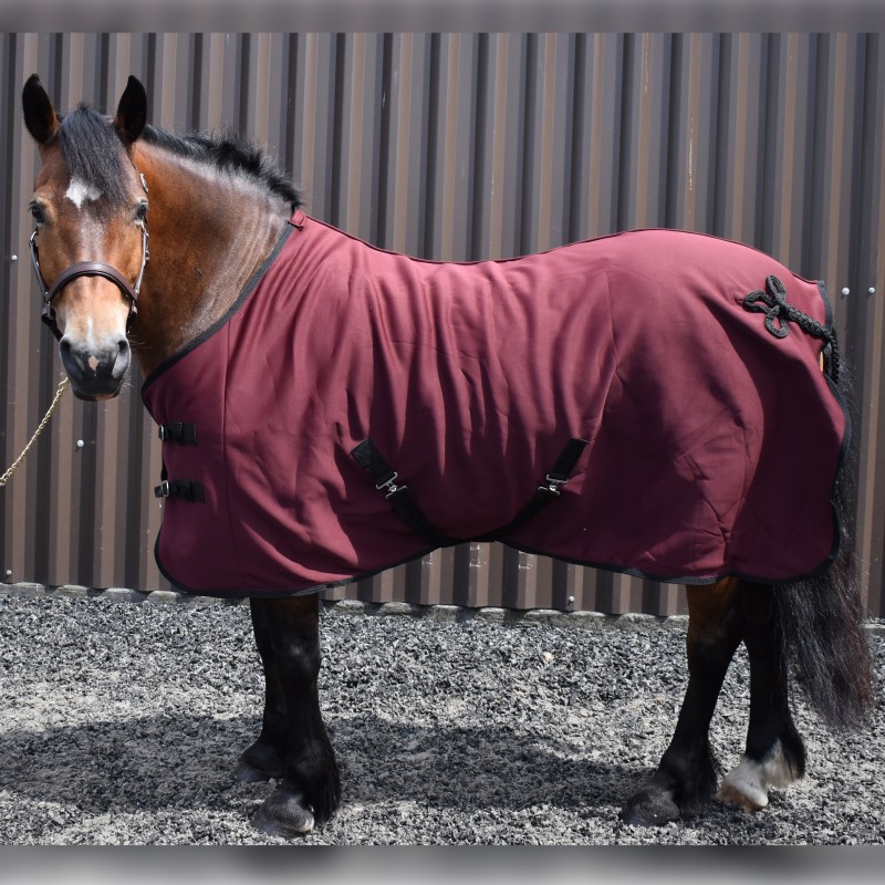 R373 Bilbao Bonded Fleece Rug in Burgundy